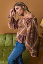 Load image into Gallery viewer, BOHO RAINBOW WOVEN TOP