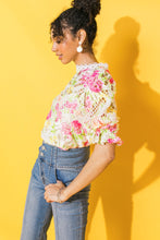 Load image into Gallery viewer, BLISS ME FLORAL WOVEN LACE TOP