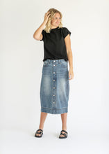 Load image into Gallery viewer, Skylar Button Front Midi Skirt
