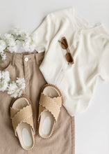 Load image into Gallery viewer, Remi Simply Taupe Denim Midi Skirt