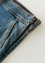 Load image into Gallery viewer, Sutton Side Zip A-line Denim Midi Skirt