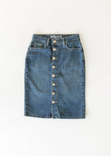 Load image into Gallery viewer, Zana Front Button Denim Midi Skirt