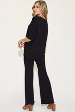 Load image into Gallery viewer, Basic Bae Full Size Bamboo Drop Shoulder T-Shirt and Flare Pants Set
