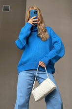 Load image into Gallery viewer, Basic Bae Turtleneck Dropped Shoulder Long Sleeve Sweater
