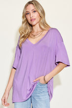 Load image into Gallery viewer, Basic Bae Full Size Bamboo V-Neck Drop Shoulder T-Shirt
