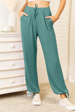 Load image into Gallery viewer, Basic Bae Full Size Soft Rayon Drawstring Waist Pants with Pockets
