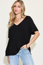 Load image into Gallery viewer, Basic Bae Full Size Bamboo Slit V-Neck Short Sleeve T-Shirt
