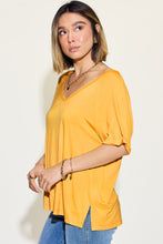 Load image into Gallery viewer, Basic Bae Full Size Bamboo Slit V-Neck Short Sleeve T-Shirt
