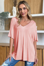 Load image into Gallery viewer, Basic Bae Full Size Bamboo V-Neck Drop Shoulder T-Shirt
