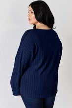Load image into Gallery viewer, Basic Bae Full Size Ribbed Half Button Long Sleeve T-Shirt
