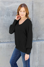 Load image into Gallery viewer, Basic Bae Full Size V-Neck Lantern Sleeve Top
