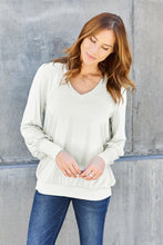 Load image into Gallery viewer, Basic Bae Full Size V-Neck Lantern Sleeve Top

