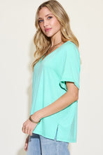 Load image into Gallery viewer, Basic Bae Full Size Bamboo Slit V-Neck Short Sleeve T-Shirt
