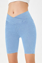 Load image into Gallery viewer, Basic Bae Asymmetrical Waist Denim Shorts with Pockets
