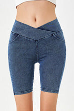 Load image into Gallery viewer, Basic Bae Asymmetrical Waist Denim Shorts with Pockets
