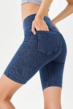 Load image into Gallery viewer, Basic Bae Asymmetrical Waist Denim Shorts with Pockets
