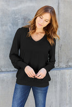 Load image into Gallery viewer, Basic Bae Full Size V-Neck Lantern Sleeve Top
