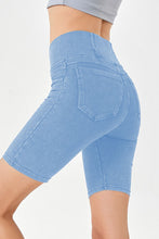 Load image into Gallery viewer, Basic Bae Asymmetrical Waist Denim Shorts with Pockets
