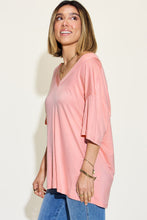 Load image into Gallery viewer, Basic Bae Full Size Bamboo V-Neck Drop Shoulder T-Shirt

