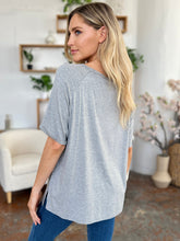 Load image into Gallery viewer, Basic Bae Full Size Bamboo Slit V-Neck Short Sleeve T-Shirt
