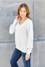 Load image into Gallery viewer, Basic Bae Full Size V-Neck Lantern Sleeve Top
