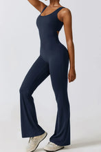 Load image into Gallery viewer, Basic Bae Cutout Ruched Bootcut Sleeveless Active Jumpsuit
