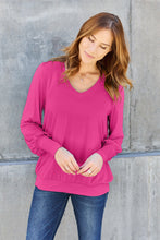 Load image into Gallery viewer, Basic Bae Full Size V-Neck Lantern Sleeve Top
