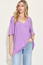 Load image into Gallery viewer, Basic Bae Full Size Bamboo V-Neck Drop Shoulder T-Shirt
