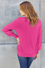 Load image into Gallery viewer, Basic Bae Full Size V-Neck Lantern Sleeve Top
