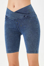 Load image into Gallery viewer, Basic Bae Asymmetrical Waist Denim Shorts with Pockets
