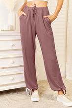 Load image into Gallery viewer, Basic Bae Full Size Soft Rayon Drawstring Waist Pants with Pockets

