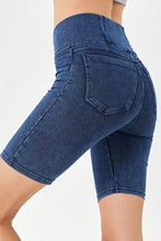 Load image into Gallery viewer, Basic Bae Asymmetrical Waist Denim Shorts with Pockets
