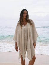 Load image into Gallery viewer, Ava Kimono - Khaki Green Stripes
