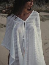 Load image into Gallery viewer, Ava Kimono - White Stripes
