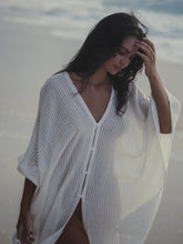 Load image into Gallery viewer, Ava Kimono - White Stripes
