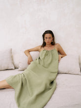 Load image into Gallery viewer, Bliss Flow Maxi Dress - Khaki Green
