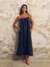 Load image into Gallery viewer, Bliss Flow Maxi Dress - Navy
