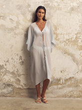Load image into Gallery viewer, Bodrum Ties Kaftan - Baby Blue
