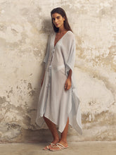 Load image into Gallery viewer, Bodrum Ties Kaftan - Baby Blue
