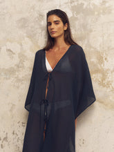 Load image into Gallery viewer, Bodrum Ties Kaftan - Navy
