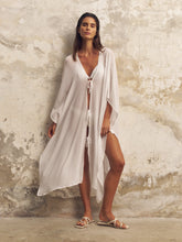Load image into Gallery viewer, Bodrum Ties Kaftan - White
