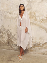 Load image into Gallery viewer, Bodrum Ties Kaftan - White
