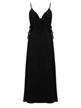 Load image into Gallery viewer, Sofia Ties Maxi Dress - Black
