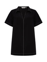 Load image into Gallery viewer, Mae Popover Mini Dress - Black
