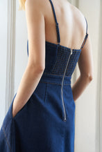 Load image into Gallery viewer, AMALFI COAST DENIM MIDI DRESS
