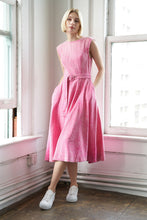 Load image into Gallery viewer, NEVER FORGET TWILL MIDI DRESS
