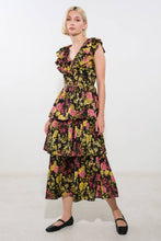Load image into Gallery viewer, GRACEFUL GATHERING WOVEN MIDI DRESS
