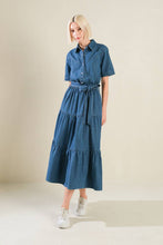 Load image into Gallery viewer, ABSOLUTE EDGE DENIM MIDI DRESS
