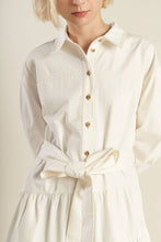 Load image into Gallery viewer, ANYTIME NOW WOVEN TWILL MIDI DRESS
