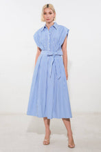 Load image into Gallery viewer, ALONG THE SHORELINE WOVEN MIDI DRESS
